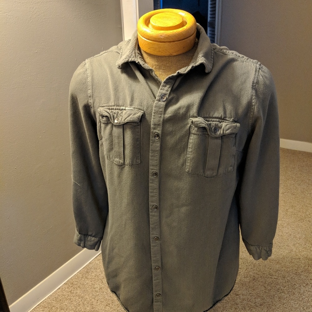 Women's Green Ava & Viv Button Down Shirt